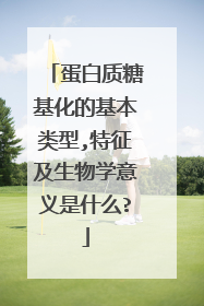 蛋白质糖基化的基本类型,特征及生物学意义是什么?