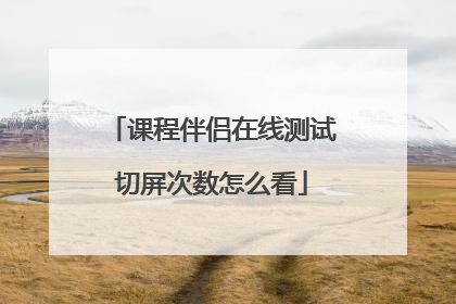 课程伴侣在线测试切屏次数怎么看