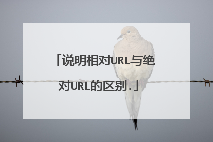 说明相对URL与绝对URL的区别.