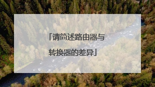 请简述路由器与转换器的差异