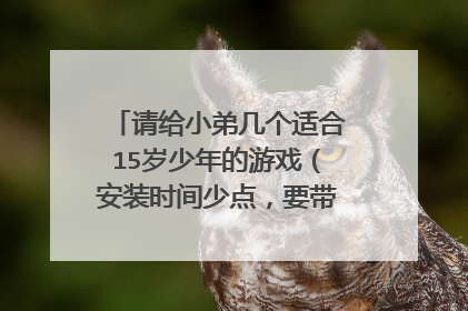 请给小弟几个适合15岁少年的游戏（安装时间少点，要带到学校偷偷玩）