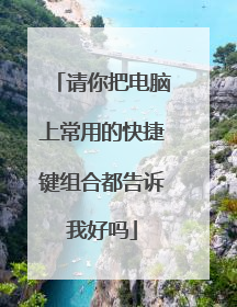 请你把电脑上常用的快捷键组合都告诉我好吗