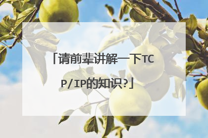 请前辈讲解一下TCP/IP的知识?