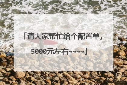 请大家帮忙给个配置单,5000元左右~~~~