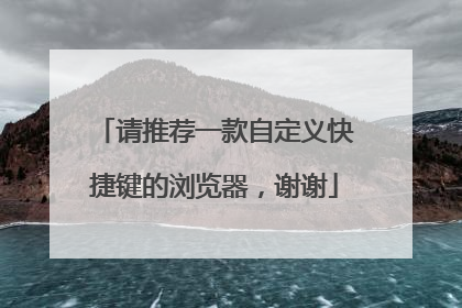 请推荐一款自定义快捷键的浏览器，谢谢