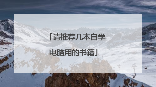请推荐几本自学电脑用的书籍