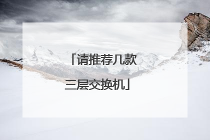 请推荐几款三层交换机