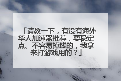 请教一下,有没有海外华人加速器推荐,要稳定点、不容易掉线的,我拿来打游戏用的?
