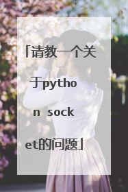 请教一个关于python socket的问题