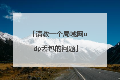 请教一个局域网udp丢包的问题