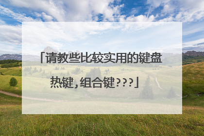 请教些比较实用的键盘热键,组合键???