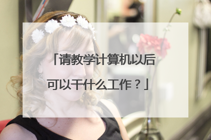 请教学计算机以后可以干什么工作?