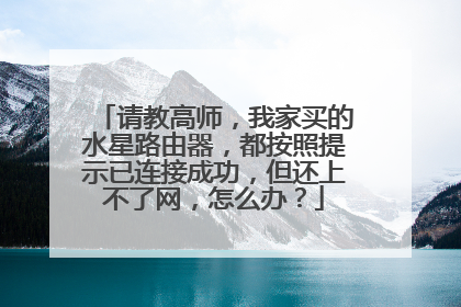 请教高师，我家买的水星路由器，都按照提示已连接成功，但还上不了网，怎么办？
