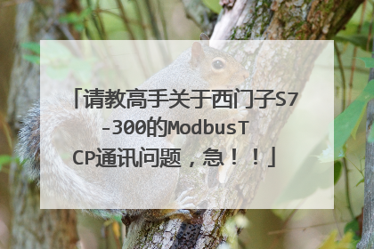 请教高手关于西门子S7-300的ModbusTCP通讯问题，急！！