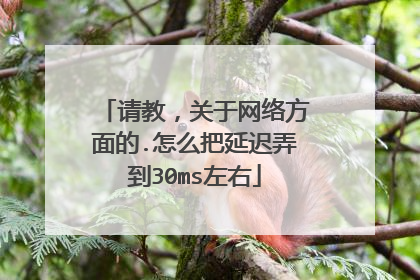 请教，关于网络方面的.怎么把延迟弄到30ms左右