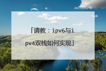请教:ipv6与ipv4双栈如何实现
