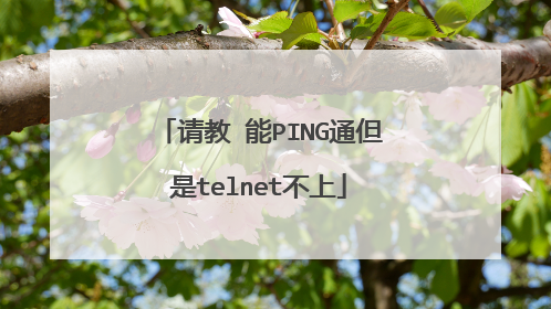 请教 能PING通但是telnet不上