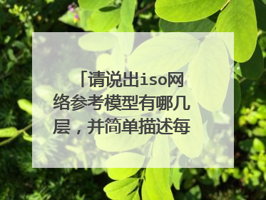 请说出iso网络参考模型有哪几层，并简单描述每一层功能