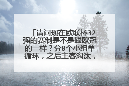 请问现在欧联杯32强的赛制是不是跟欧冠的一样？分8个小组单循环，之后主客淘汰，决赛一场定胜负？