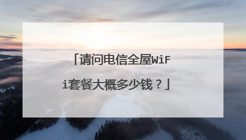 请问电信全屋WiFi套餐大概多少钱?