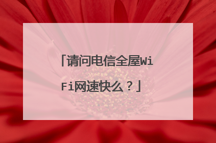 请问电信全屋WiFi网速快么?