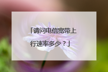 请问电信宽带上行速率多少？