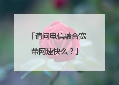 请问电信融合宽带网速快么?