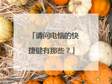 请问电恼的快捷键有那些？
