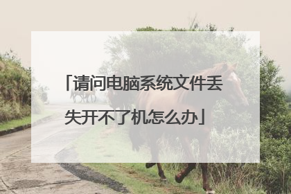 请问电脑系统文件丢失开不了机怎么办