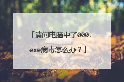 请问电脑中了000.exe病毒怎么办?