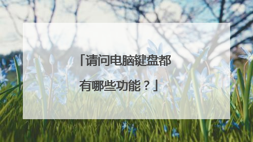 请问电脑键盘都有哪些功能?