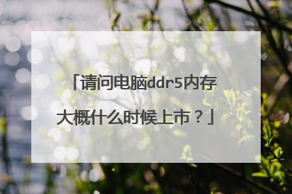 请问电脑ddr5内存大概什么时候上市?