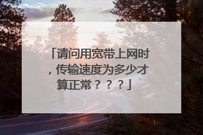 请问用宽带上网时,传输速度为多少才算正常???