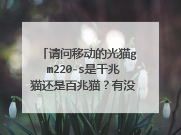 请问移动的光猫gm220-s是千兆猫还是百兆猫？有没有千兆网口？