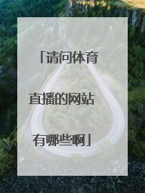 请问体育直播的网站有哪些啊