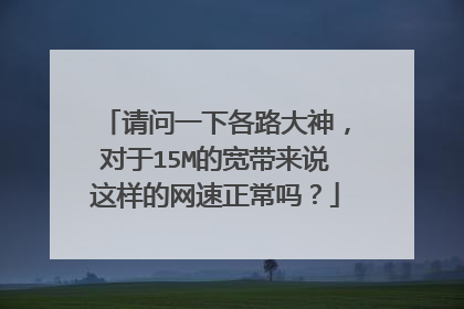 请问一下各路大神,对于15M的宽带来说这样的网速正常吗?