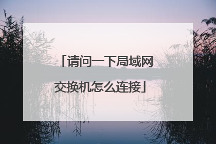 请问一下局域网交换机怎么连接