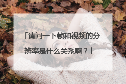 请问一下帧和视频的分辨率是什么关系啊？