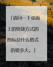 请问一下桌面上的快捷方式的图标是什么格式的要多大。