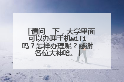 请问一下，大学里面可以办理手机wifi吗？怎样办理呢？感谢各位大神哈。
