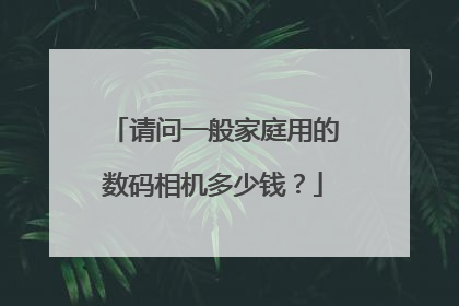 请问一般家庭用的数码相机多少钱?