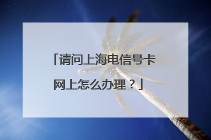 请问上海电信号卡网上怎么办理？