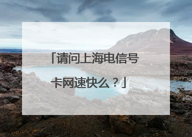 请问上海电信号卡网速快么？