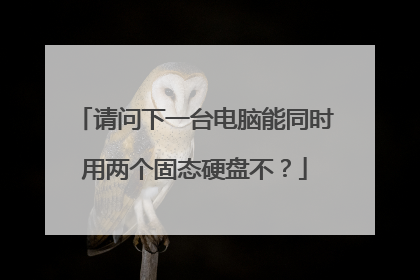 请问下一台电脑能同时用两个固态硬盘不?