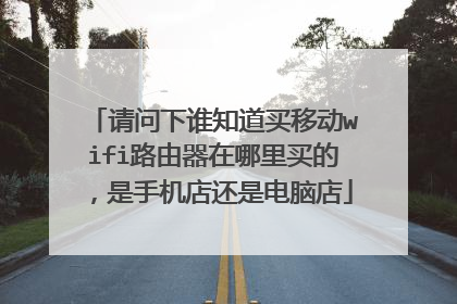 请问下谁知道买移动wifi路由器在哪里买的，是手机店还是电脑店
