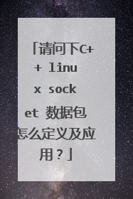请问下C++ linux socket 数据包怎么定义及应用？