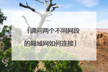 请问两个不同网段的局域网如何连接