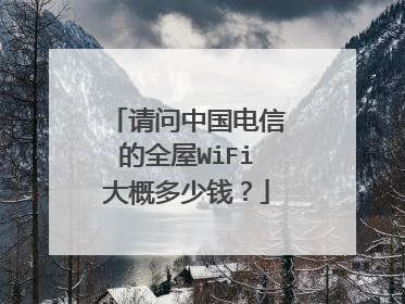 请问中国电信的全屋WiFi大概多少钱?