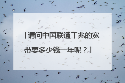 请问中国联通千兆的宽带要多少钱一年呢？