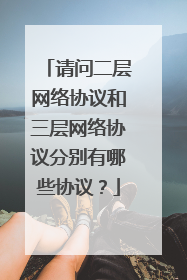 请问二层网络协议和三层网络协议分别有哪些协议？
